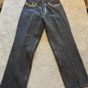 Vintage Coogi Jeans 38x33 Baggie Fit Rainbow Back Pocket Hip Hop Streetwear